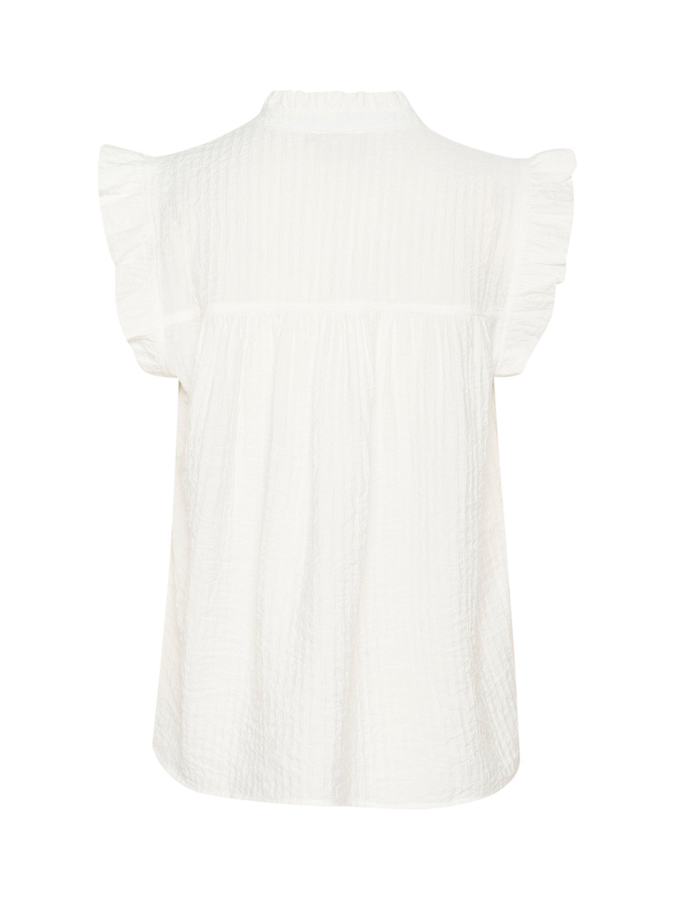 Product image 6 of 6, which shows KAFFE KAliany High Neck Frill Sleeved Blouse, White, 8