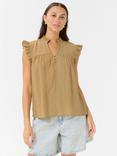 KAFFE KAliany High Neck Frill Sleeved Blouse
