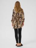 KAFFE Thora Amber Animal Print Shirt, Beige
