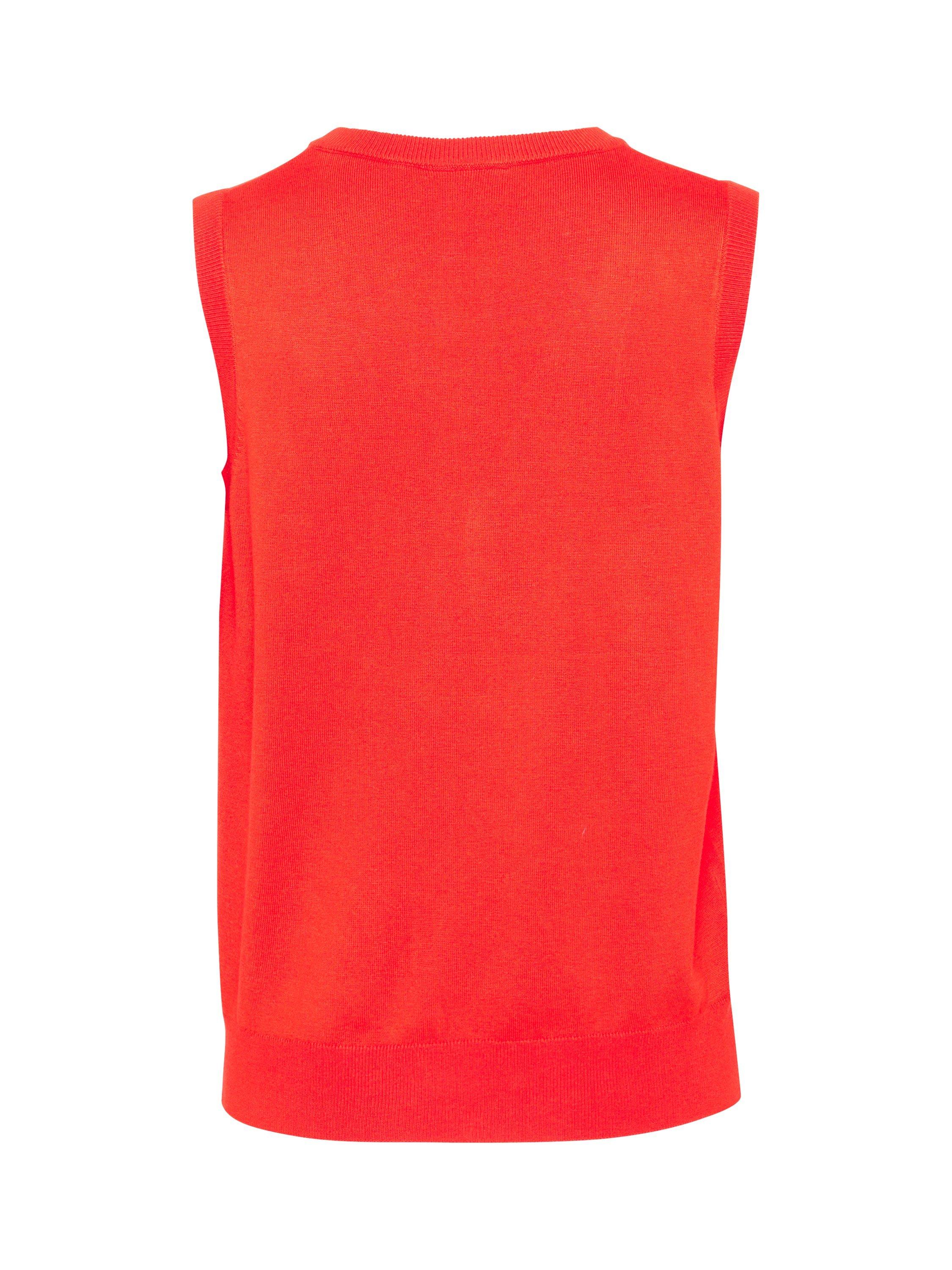Product image 5 of 5, which shows KAFFE Lizza Knit Top, Mid Red, XS