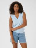 KAFFE Lizza Knit Top, Mid Blue