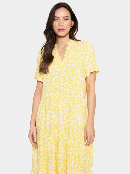 Saint Tropez Eda Abstract Animal Pint Maxi Dress, Yellow/Multi, Yellow/Multi