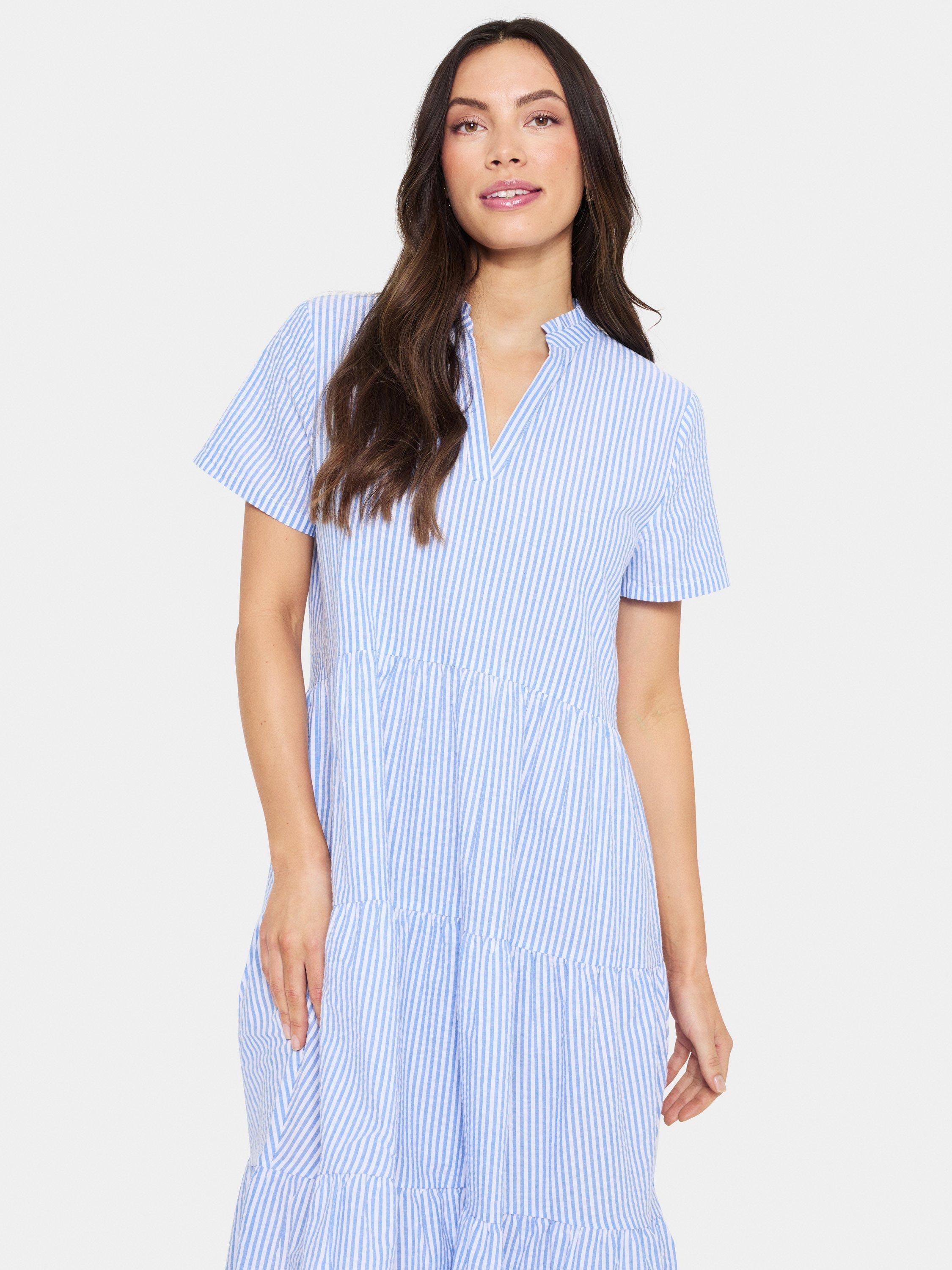 Saint Tropez Elmiko Stripe Maxi Dress, Chambray Blue/White