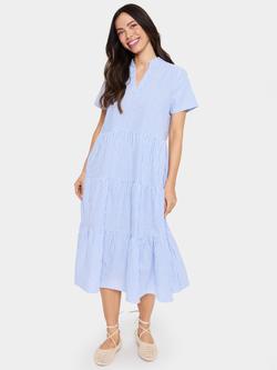 Saint Tropez Elmiko Stripe Maxi Dress, Chambray Blue/White - view 2, Chambray Blue/White
