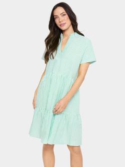 Saint Tropez Elmiko Stripe Dress, Pistachio/White, Pistachio/White