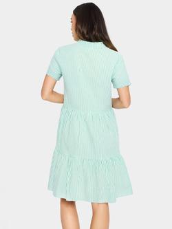 Saint Tropez Elmiko Stripe Dress, Pistachio/White - view 2, Pistachio/White