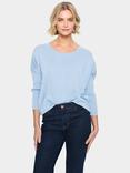Saint Tropez Mila 3/4 Sleeve Jumper, Chambray Blue