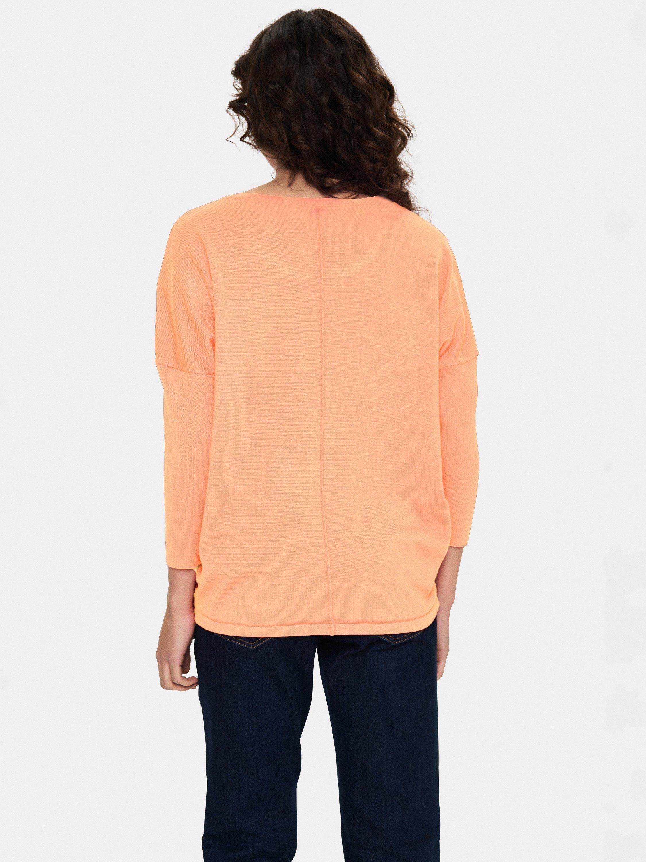 Product image 2 of 6, which shows Saint Tropez Mila 3/4 Sleeve Jumper, Orange, S