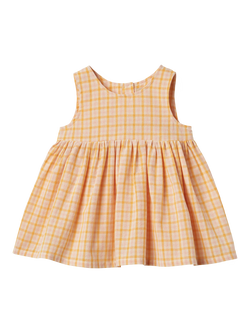 WHEAT Baby Sienna Wrinkles Sleeveless Dress, Yellow/Multi, Yellow/Multi