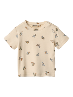 WHEAT Baby Mikkel Crew Neck T-Shirt, Beige, Beige
