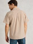 White Stuff Organic Cotton Regular Fit Abstract Check Shirt, Natural/Multi