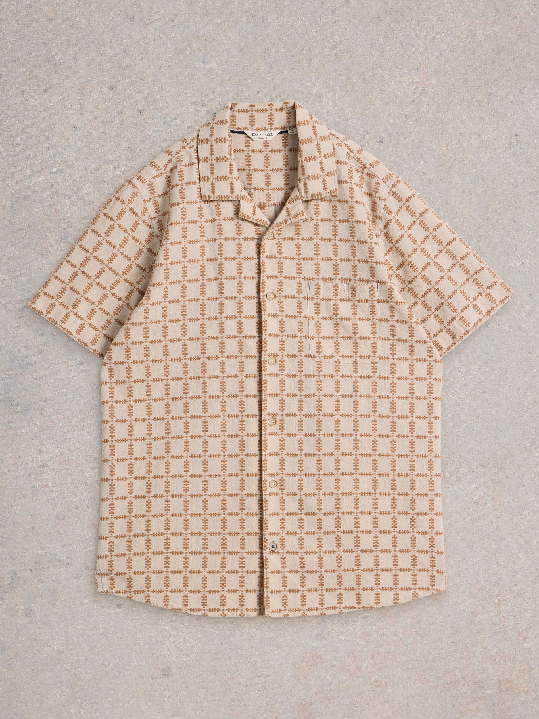 Product image 5 of 6, which shows White Stuff Organic Cotton Regular Fit Abstract Check Shirt, Natural/Multi, S