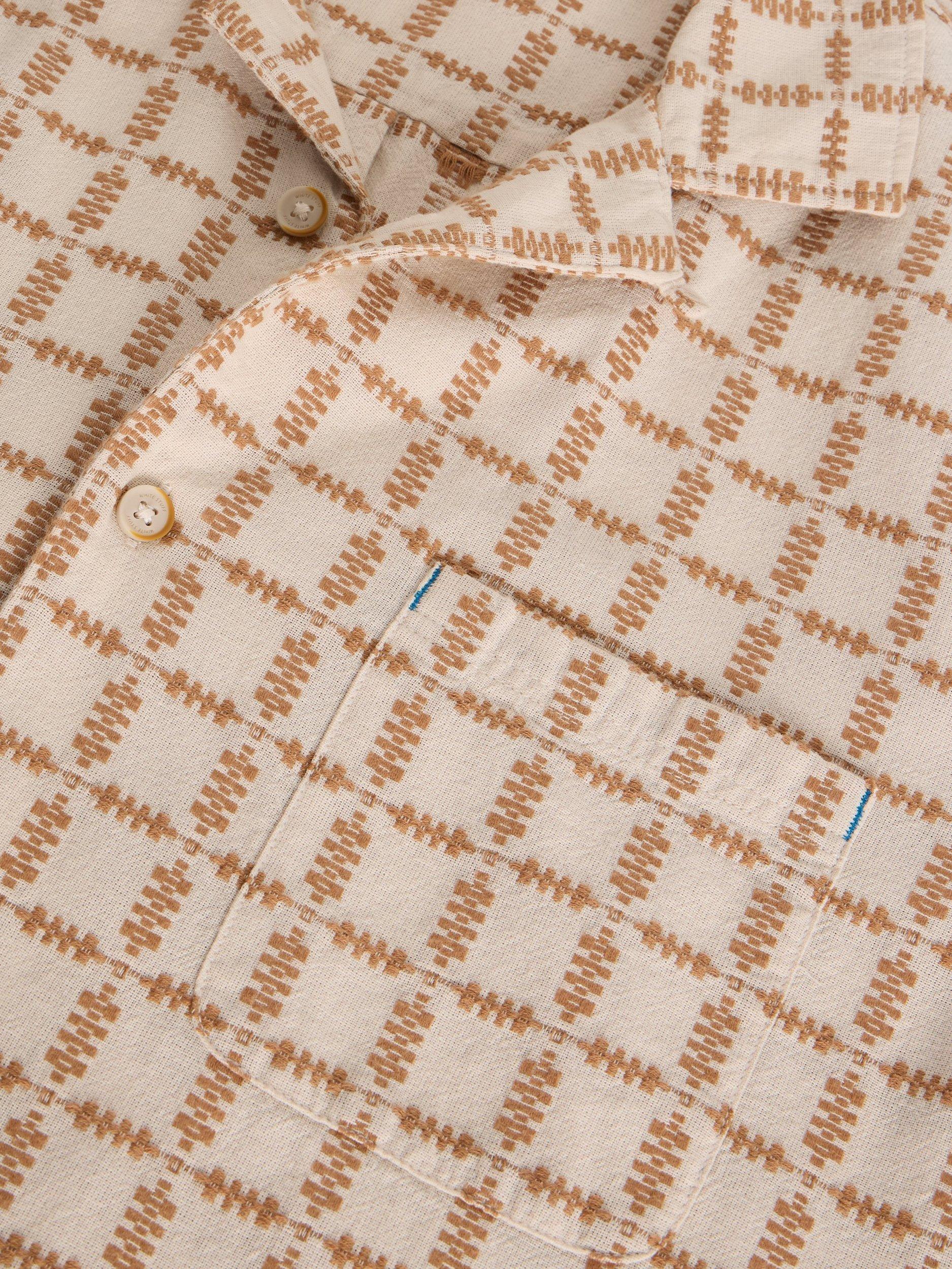 Product image 6 of 6, which shows White Stuff Organic Cotton Regular Fit Abstract Check Shirt, Natural/Multi, S