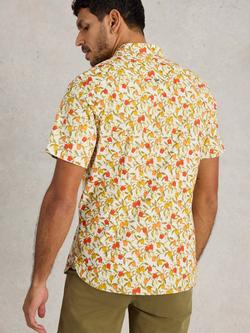 White Stuff Salcombe Cotton Blend Regular Fit Floral Print Shirt, White/Multi - view 2, White/Multi