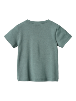 WHEAT Baby Valdemar Crew Neck T-Shirt, Stormy Sea - view 2, Stormy Sea