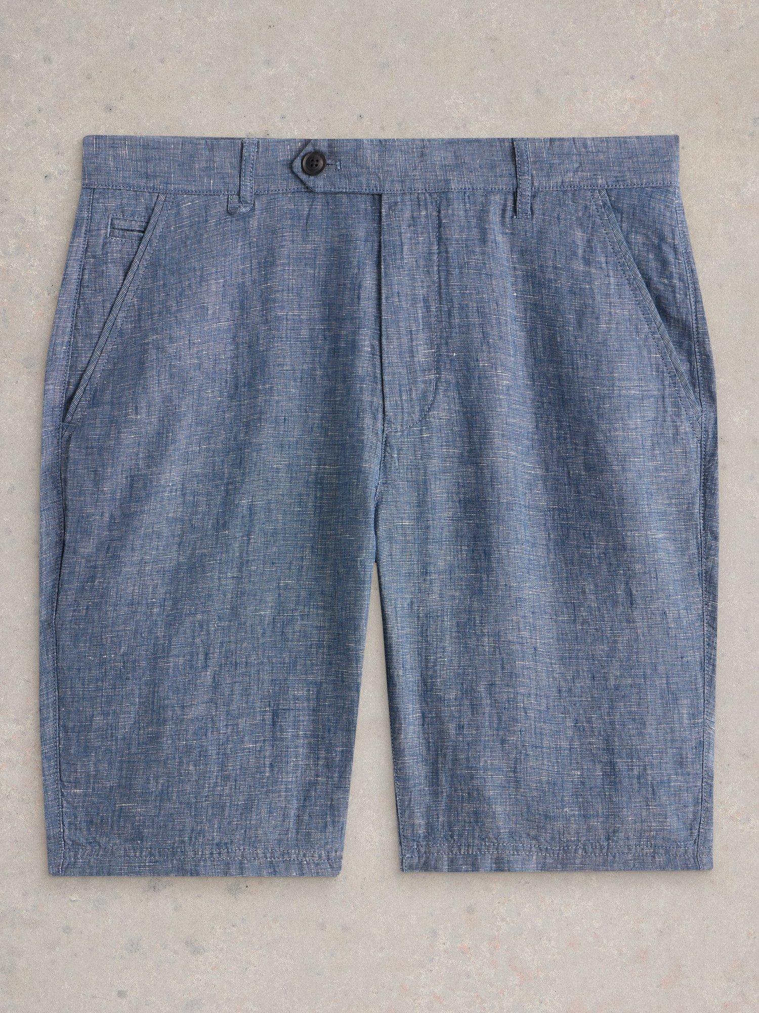 Product image 5 of 6, which shows White Stuff Linen Shorts, Mid Blue, 32R