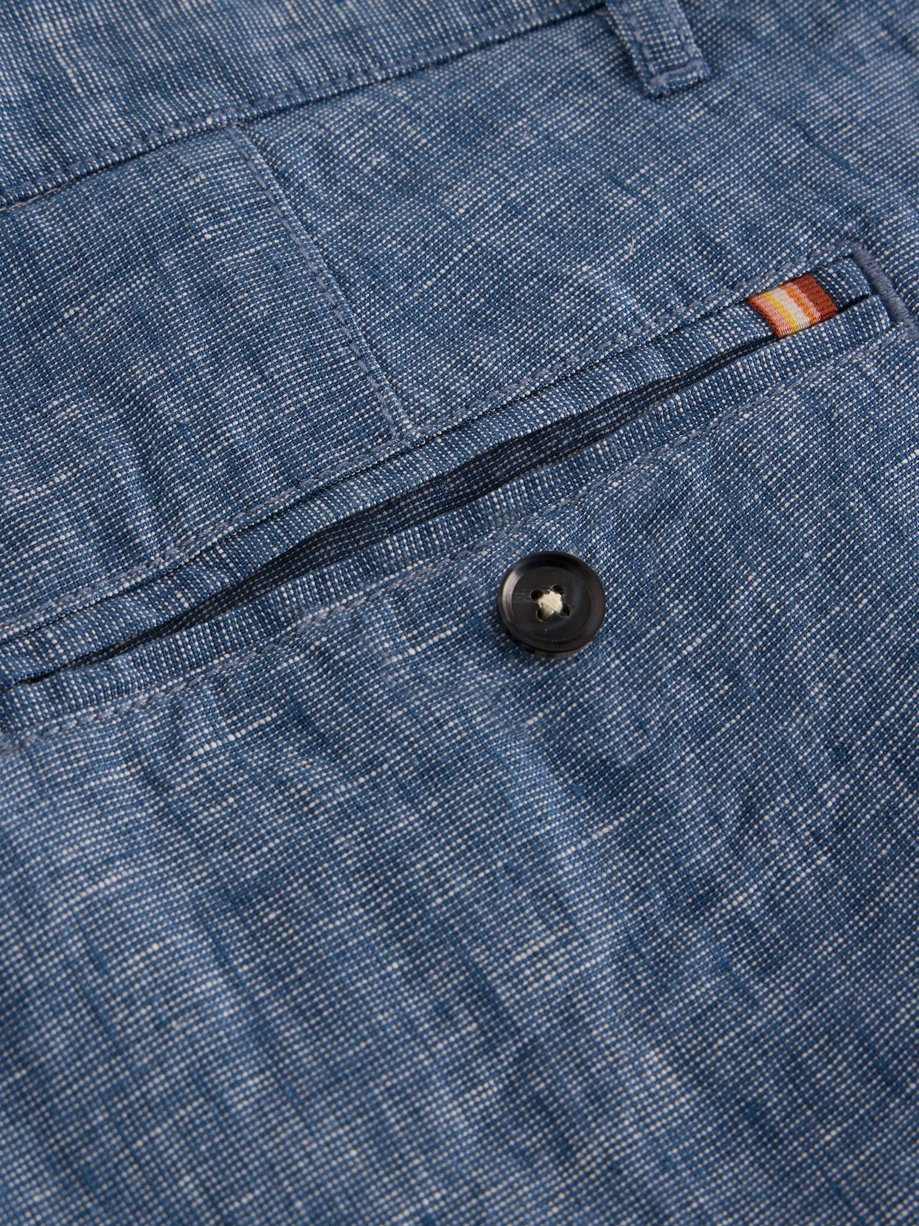 Product image 6 of 6, which shows White Stuff Linen Shorts, Mid Blue, 32R