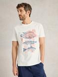 White Stuff Abersoch Cotton Regular Fit Short Sleeve Graphic T-Shirt, White/Multi