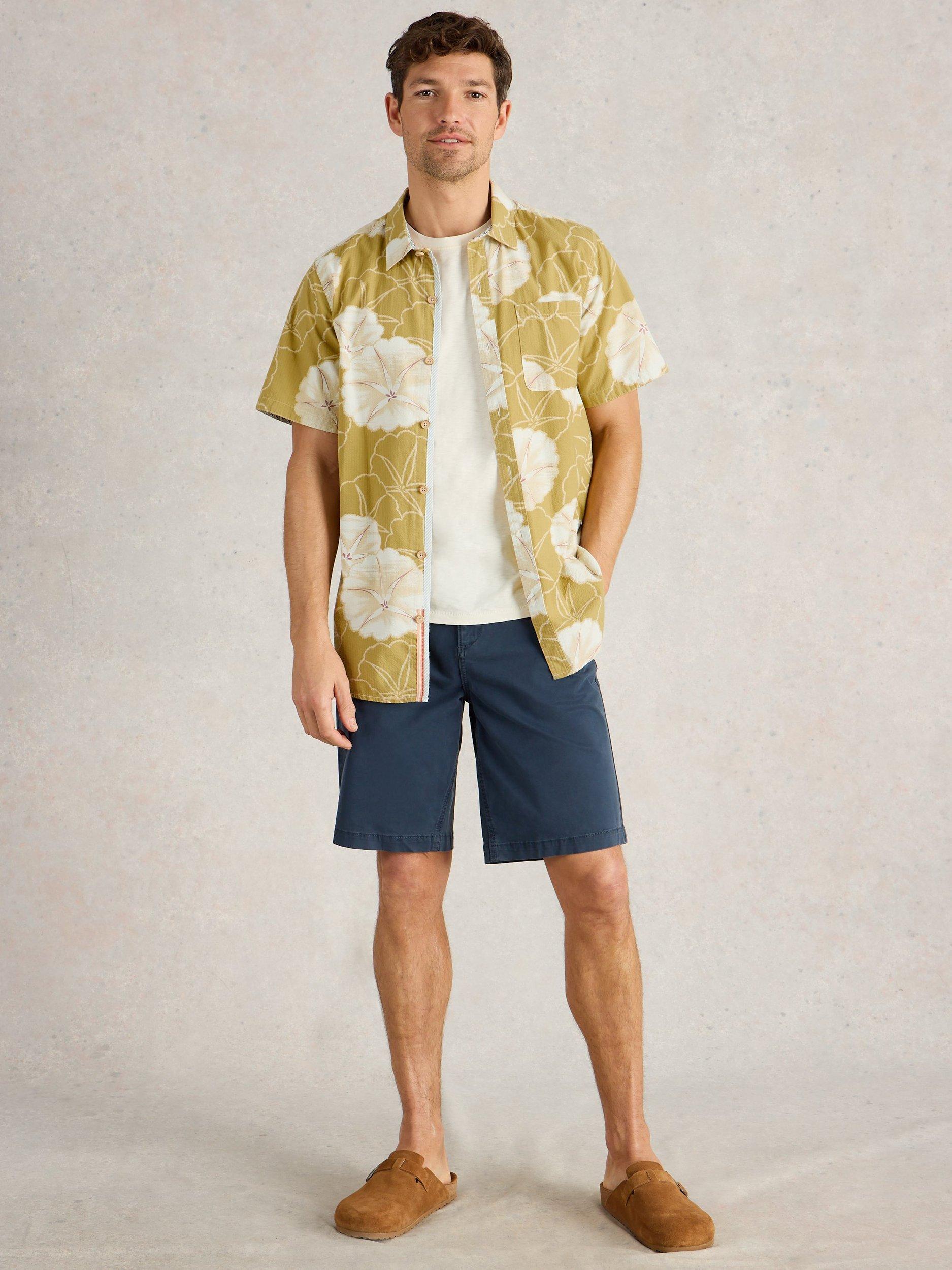 Product image 1 of 6, which shows White Stuff Finsbury Cotton Regular Fit Floral Print Shirt, Green/Multi, XS