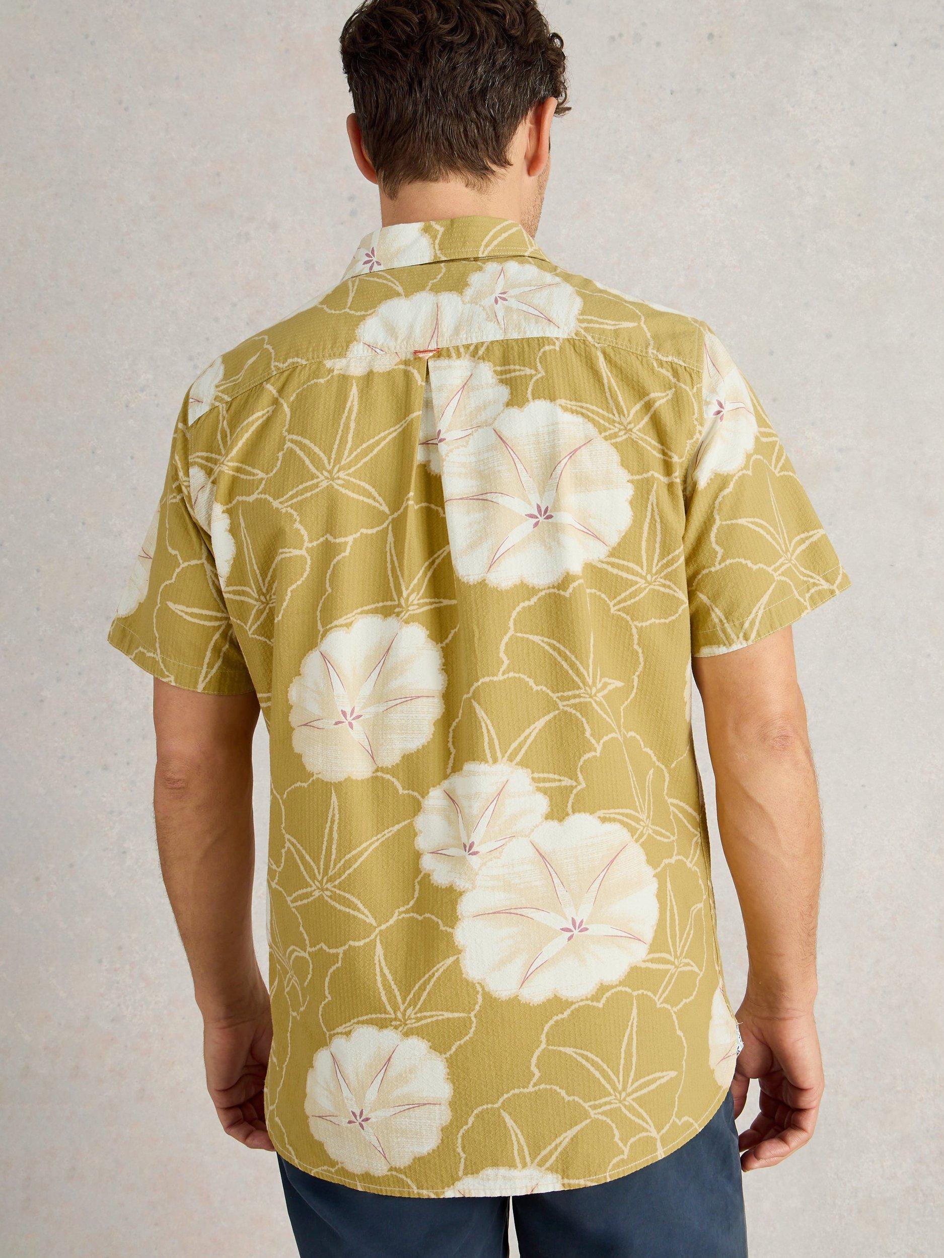 Product image 2 of 6, which shows White Stuff Finsbury Cotton Regular Fit Floral Print Shirt, Green/Multi, XS