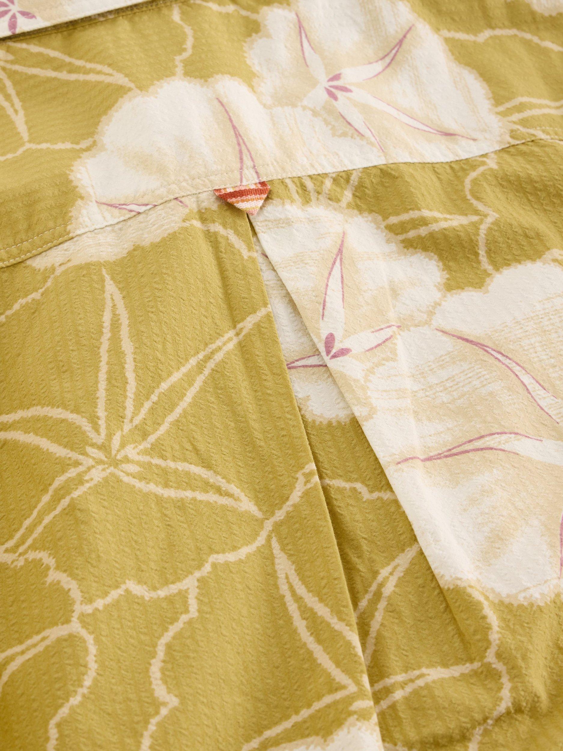 Product image 6 of 6, which shows White Stuff Finsbury Cotton Regular Fit Floral Print Shirt, Green/Multi, XS