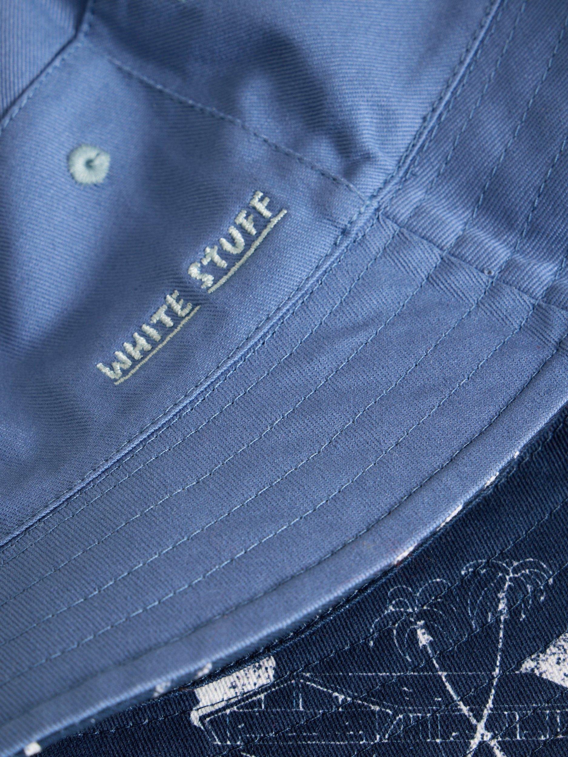 Product image 3 of 3, which shows White Stuff Reversible Bucket Hat, Navy/Blue, One Size