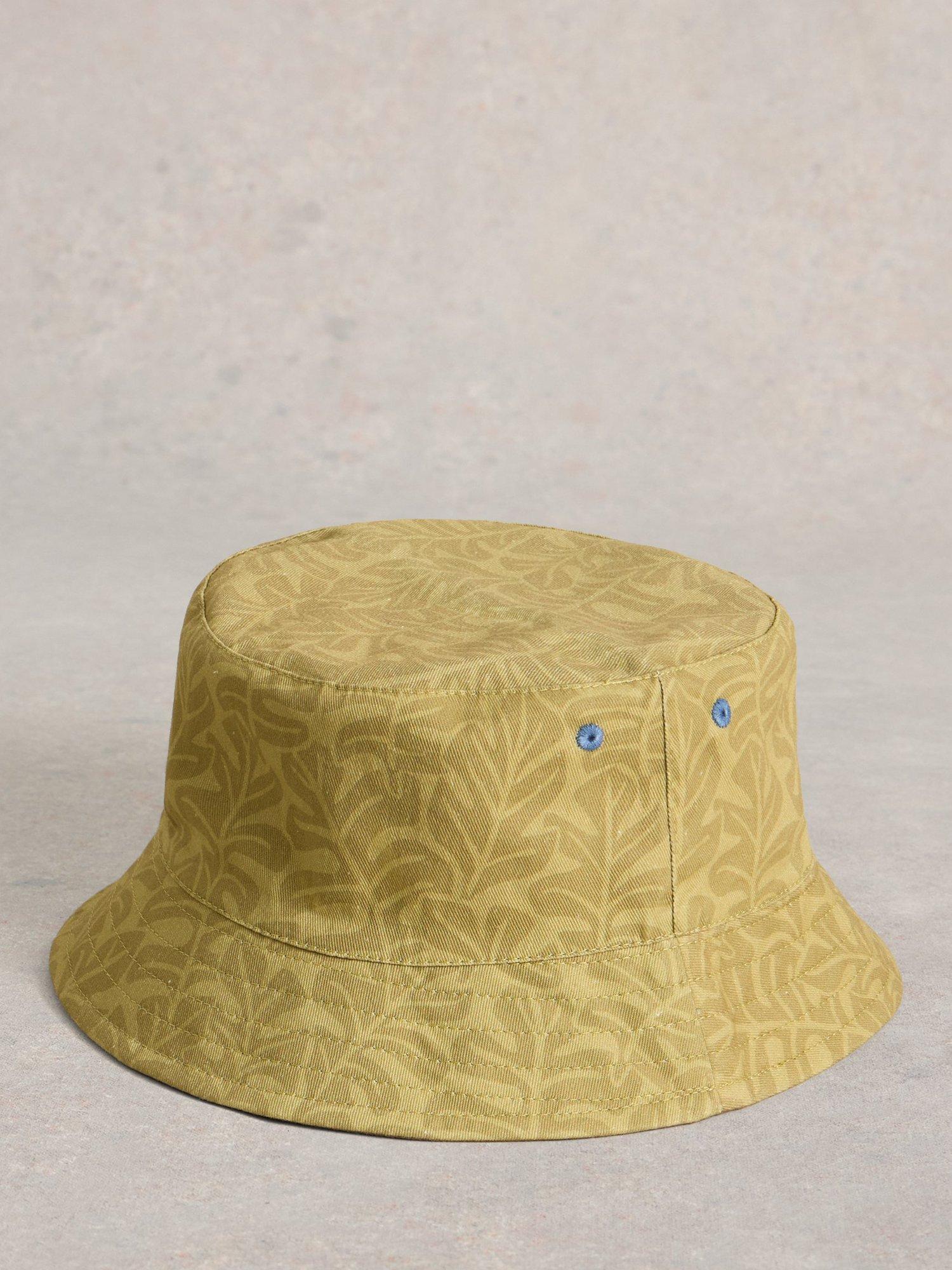Product image 1 of 3, which shows White Stuff Reversible Bucket Hat, Green/Multi, One Size