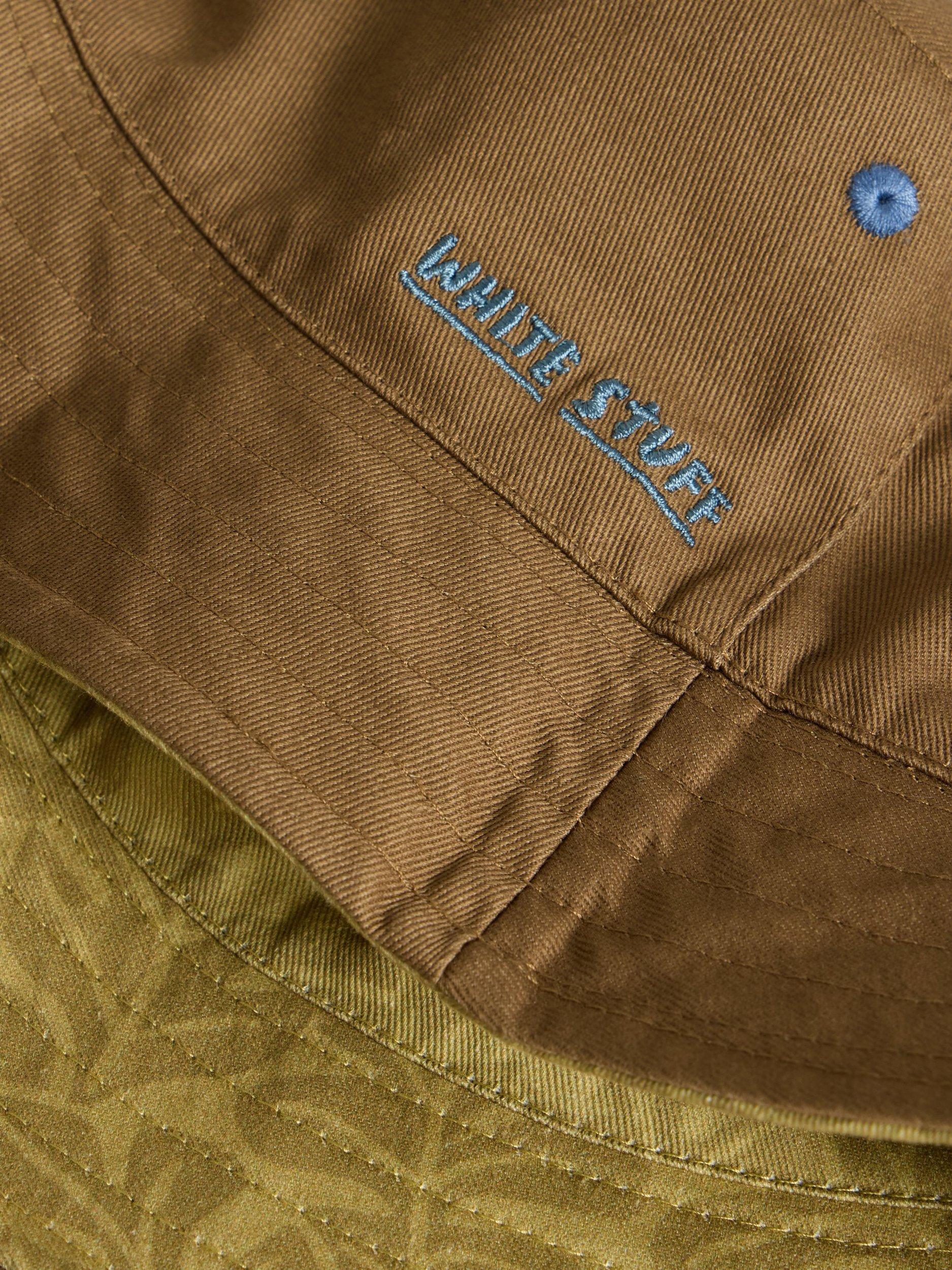 Product image 3 of 3, which shows White Stuff Reversible Bucket Hat, Green/Multi, One Size