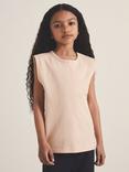 Reiss Les 100 Ciels Kids' Dylan Sleeveless T-Shirt, Peach