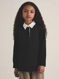 Reiss Les 100 Ciels Kids' Noa Colour Block Long Sleeve Top, Black