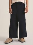 Reiss Les 100 Ciels Kids' Lenny Wide Leg Trousers, Navy