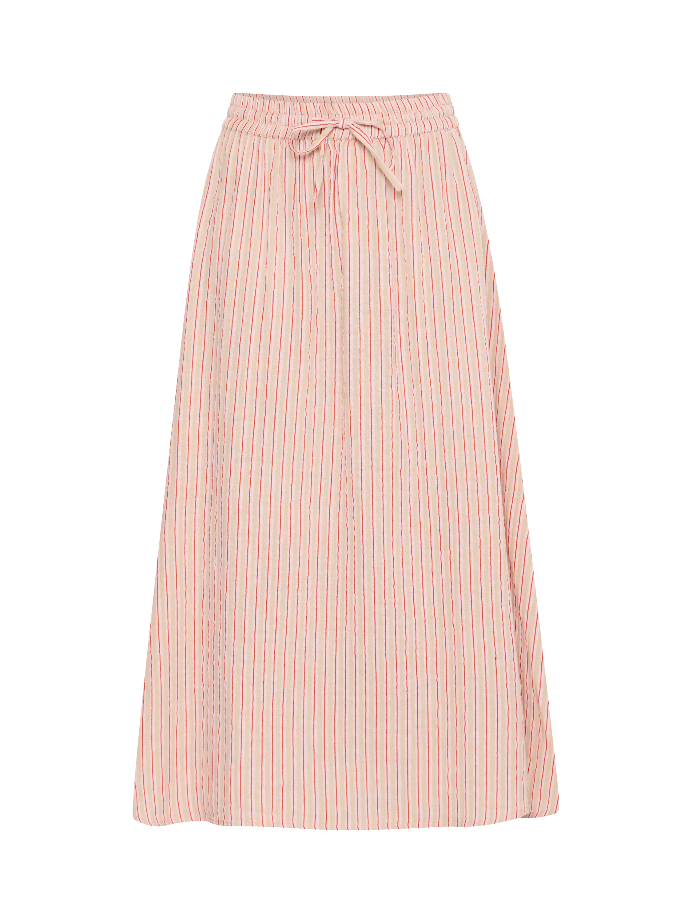 ICHI Foxa Stripe Midi Skirt, Pink/Multi