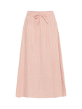 ICHI Foxa Stripe Midi Skirt, Pink/Multi