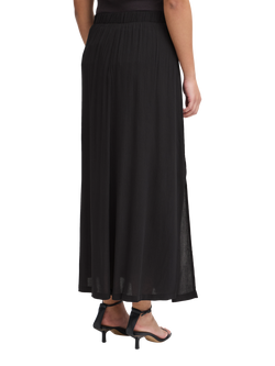 ICHI Marrakech Elasticated Waist Maxi Skirt, Black - view 2, Black