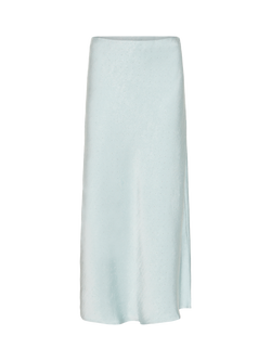 ICHI Clara Textured Maxi Skirt, Green, Green