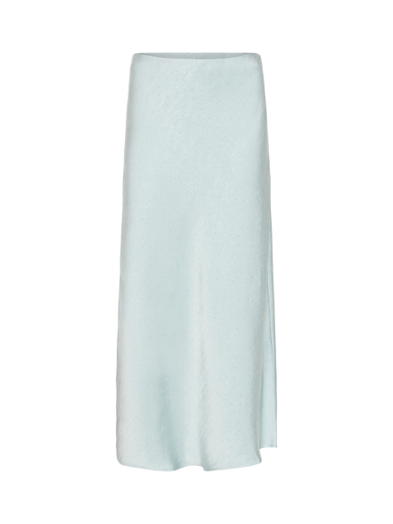 ICHI Clara Textured Maxi Skirt, Green, Green