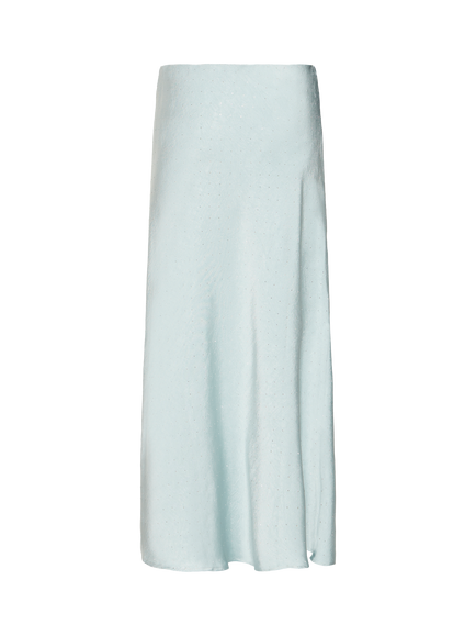 ICHI Clara Textured Maxi Skirt, Green - view 2, Green