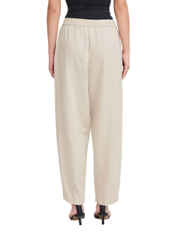 ICHI Linno Linen Rich Trousers, Natural - view 2, Natural