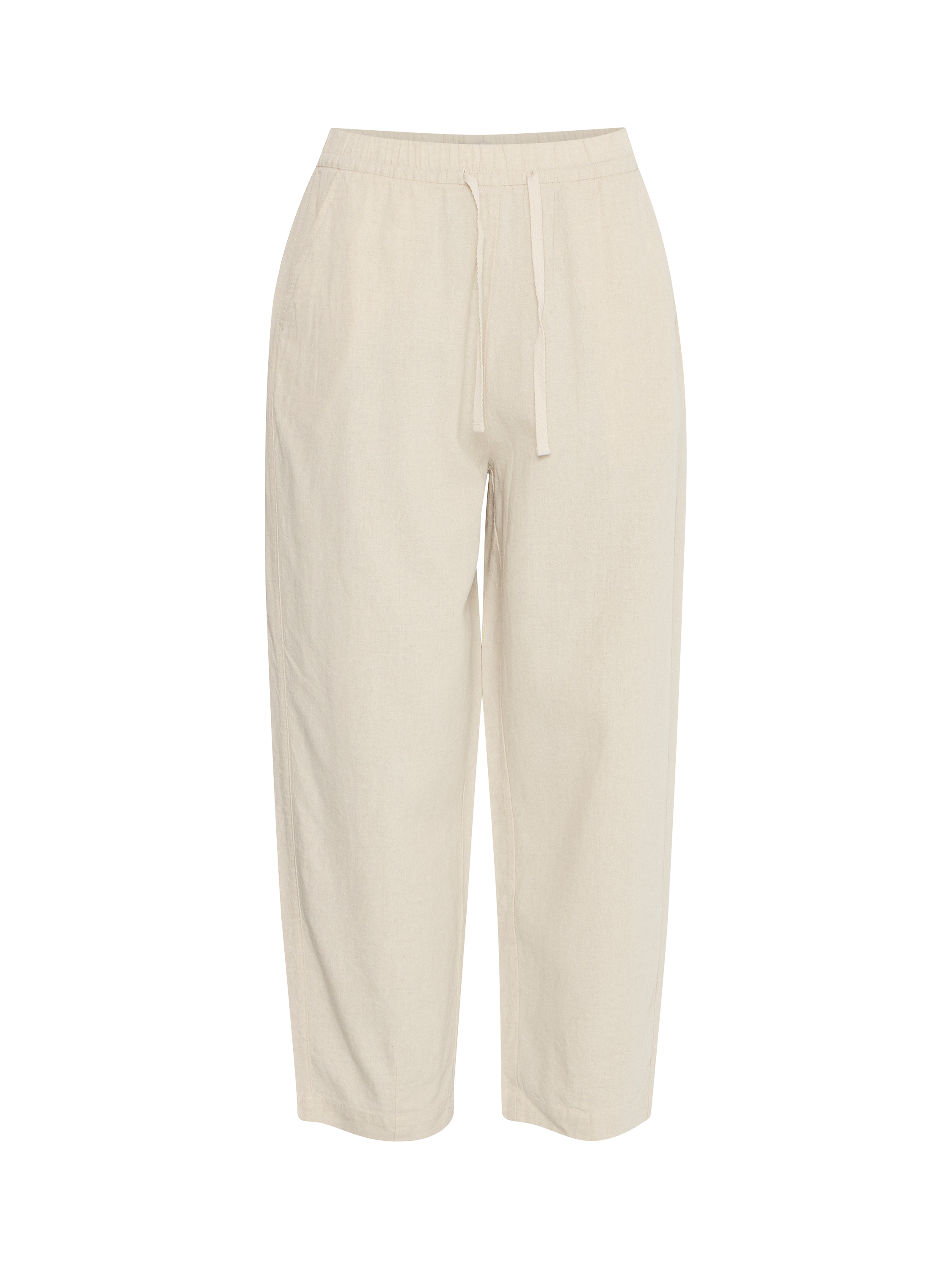 Product image 5 of 7, which shows ICHI Linno Linen Rich Trousers, Natural, 8