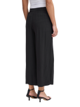 ICHI Marrakech Wide Leg Cropped Trousers, Black
