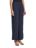ICHI Marrakech Wide Leg Cropped Trousers, Navy
