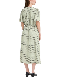 ICHI Zabby Textured Spot Dress, Tea - view 2, Tea