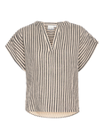ICHI Foxa Stripe Top, Black/Multi, Black/Multi