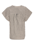 ICHI Foxa Stripe Top, Black/Multi, Black/Multi