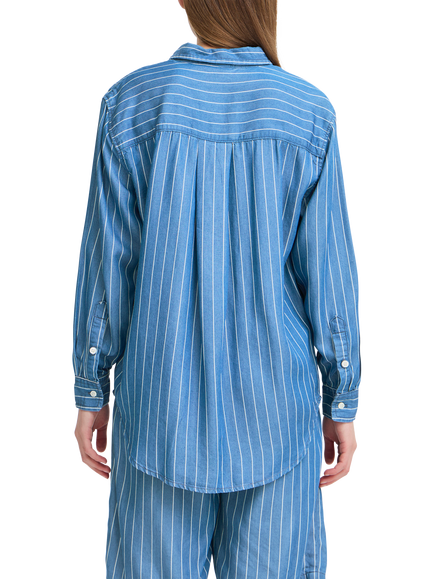 ICHI Beccos Stripe Shirt, Blue/Multi - view 2, Blue/Multi