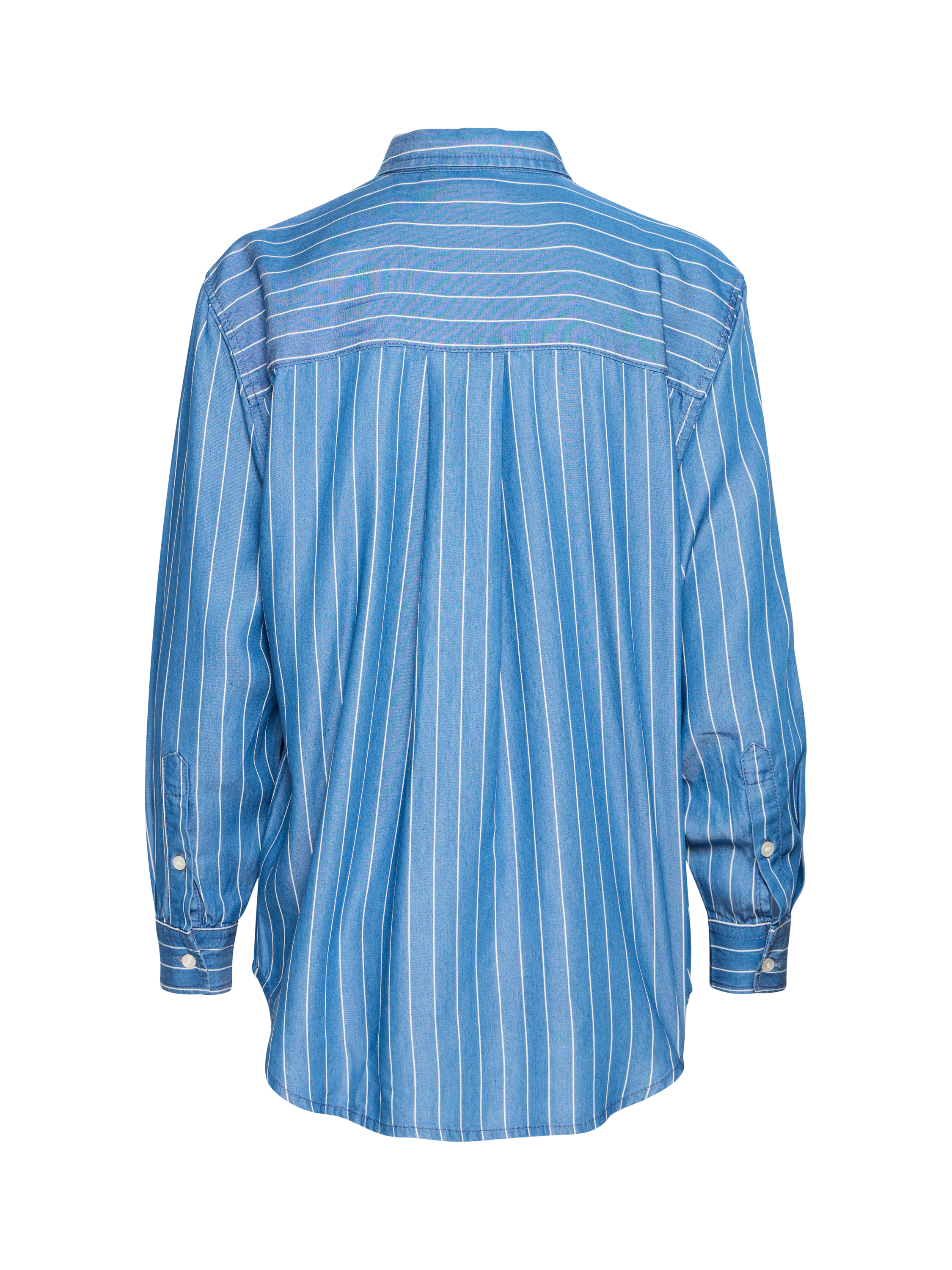 Product image 6 of 7, which shows ICHI Beccos Stripe Shirt, Blue/Multi, 8