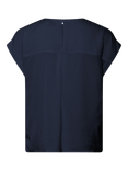 ICHI Crissy Short Sleeved Blouse, Total Eclipse