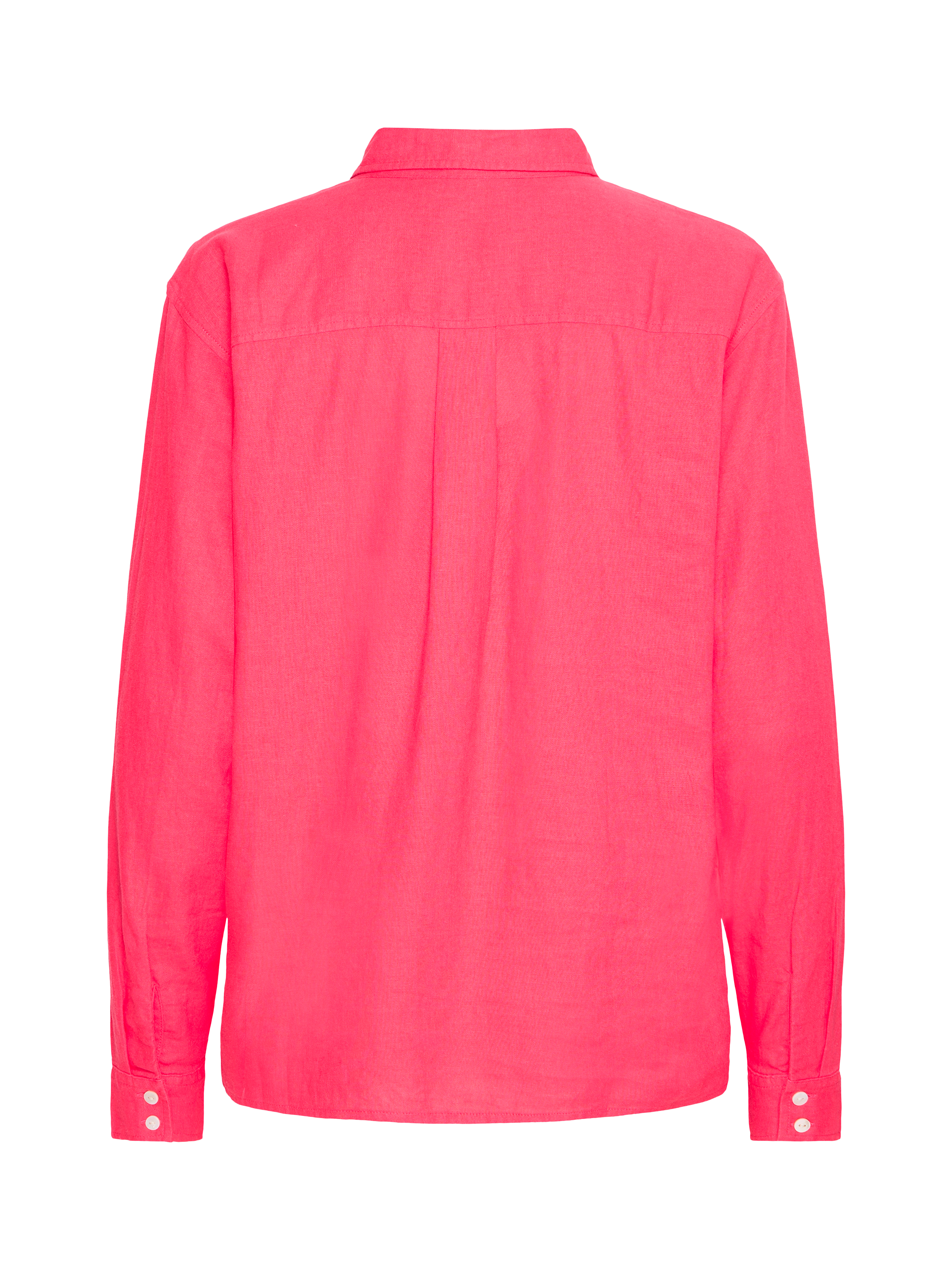 Product image 6 of 7, which shows ICHI Linno Linen Rich Long Sleeve Shirt, Geranium, 10