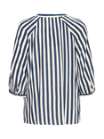 ICHI Marrakech Stripe 3/4 Sleeve V-Neck Shirt, Multi