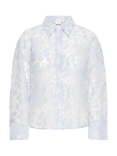 ICHI Riley Textured Shirt, Zen Blue